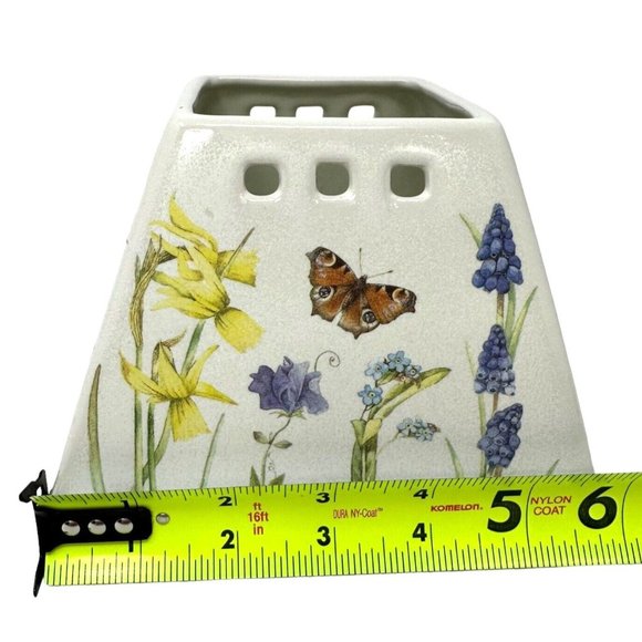 Hallmark Ceramic Jar Candle Shade Topper Floral & Butterflies Marjolein Bastin - Picture 7 of 10